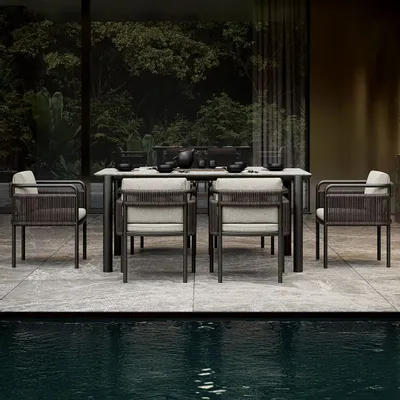 Canapés de jardin - Ensemble de salle à manger « Link pour 6 - SNOC