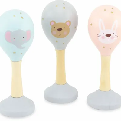 Jouets enfants - MARACAS : COULEURS PASTELS - ULYSSE COULEURS D'ENFANCE