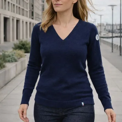 Prêt-à-porter - Pull Clarisse - Col V - Laine Mérinos - SAINTE ARMURE