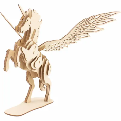 Loisirs créatifs pour enfant - MAQUETTE EN BOIS : LICORNE MYTHIQUE - ULYSSE COULEURS D'ENFANCE