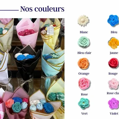 Gifts - Wax flower - Caramel - Vegetable wax - COSMÉTIQUES DE QUIBERON