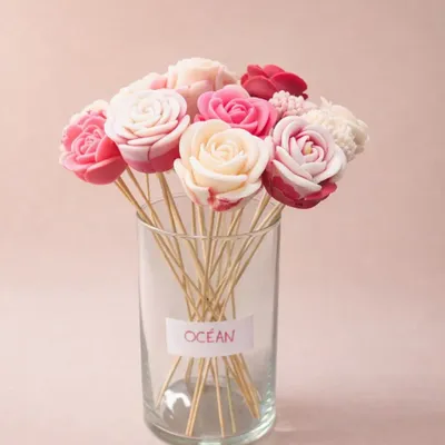 Decorative objects - Wax flower - Ocean - Vegetable wax - COSMÉTIQUES DE QUIBERON