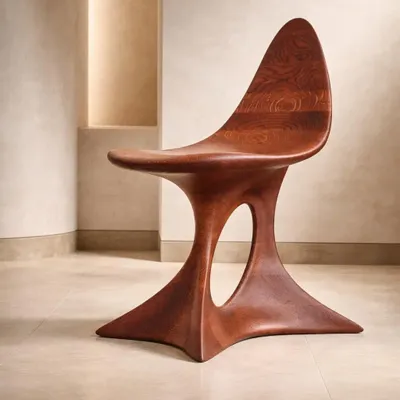 Chaises - Aphrodite | Fauteuil Premium Sculpté | Chêne Européen Massif - NEXART