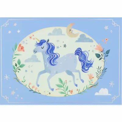 Kids accessories - MUSICAL BOX UNICORN SKY BLUE - ULYSSE COULEURS D'ENFANCE