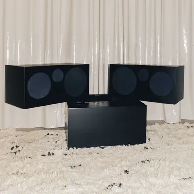 Acoustic solutions - black totem - BRIONVEGA