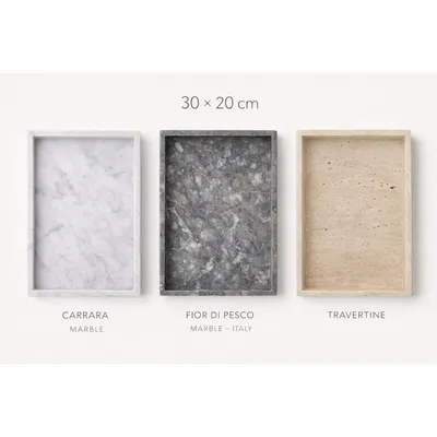 Objets design - Plateau en marbre – Plateau de service en pierre naturelle - KALU CREATIONS