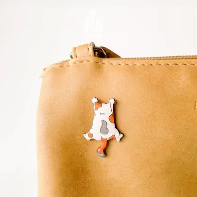 Broches - Épinglette en bois Calico Cat - PINTONIK