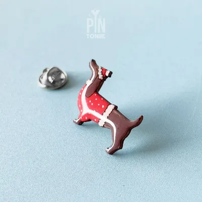 Broches - Pin en bois Teckel festif - PINTONIK
