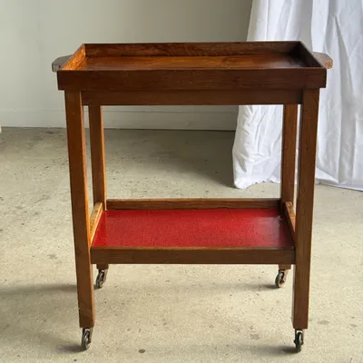 Autres tables  - Sellette roulante bois et plateau amovible H66 75x35 - OFFICE OBJETS