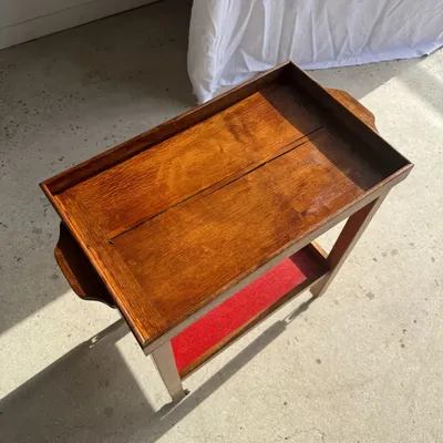 Autres tables  - Sellette roulante bois et plateau amovible H66 75x35 - OFFICE OBJETS