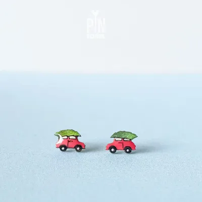 Jewelry - Christmas Tree Car Earrings - PINTONIK
