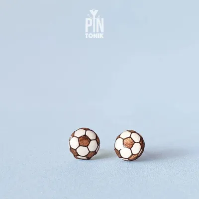 Bijoux - Boucles d'oreilles à tige en forme de football - PINTONIK