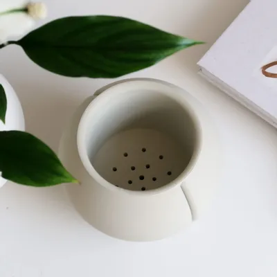 Floral decoration - INDOOR PLANTER WITH SAUCER  - ORBELLE OVAL - MENDELEK STUDIO