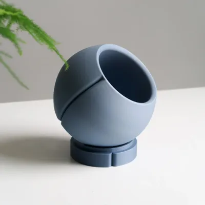 Décorations florales - JARDINIÈRE D'INTÉRIEUR AVEC SOUCOUPE - ORBELLE OVAL - MENDELEK STUDIO