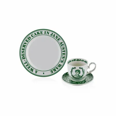 Mugs - Heritage Collection Green Porcelain Tea Cup Set (Set of 6) - SOMNIA ATELIER