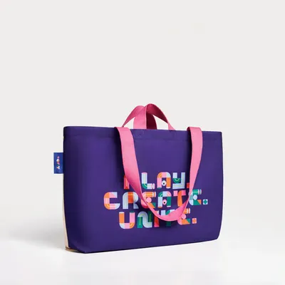 Bags and totes - Cream & Indigo Canvas Tote Bag - ROOT