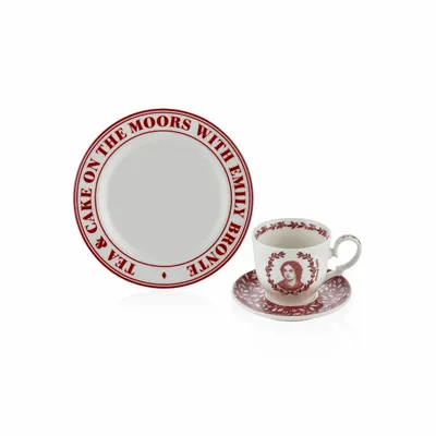 Mugs - Heritage Collection Red Porcelain Tea Cup Set (Set of 6) - SOMNIA ATELIER