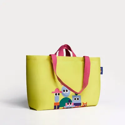 Bags and totes - Yellow Canvas Tote Bag with ROOT Characters - ROOT
