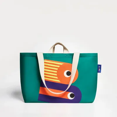 Bags and totes - Green & Indigo Canvas Tote Bag - ROOT