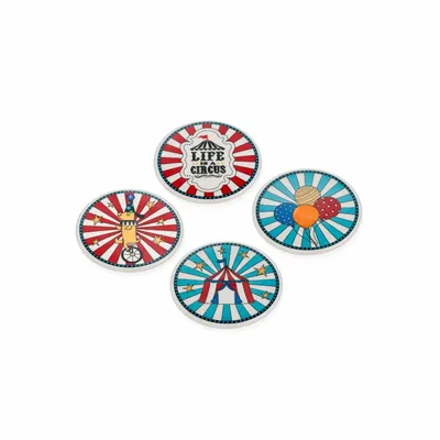 Mugs - Circus Collection Ceramic Coasters (Set of 4) - SOMNIA ATELIER