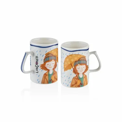 Mugs - Cosmopolitan Collection Porcelain Mugs (Set of 4) - SOMNIA ATELIER