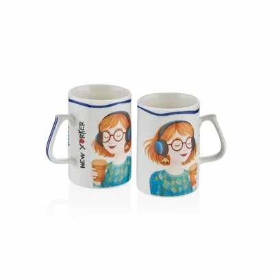 Mugs - Cosmopolitan Collection Porcelain Mugs (Set of 4) - SOMNIA ATELIER