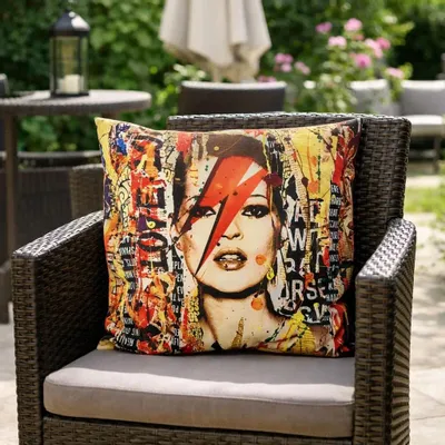 Garden textiles - Kate 45x45 Outdoor Pillow - Design by Anne Mondy - ARTDECORIS