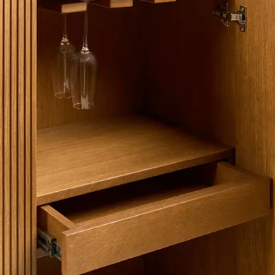 Sideboards - Winston Drinks Cabinet Wood + Marble + Metal - ARBORE BY CAREL WOODWORKS