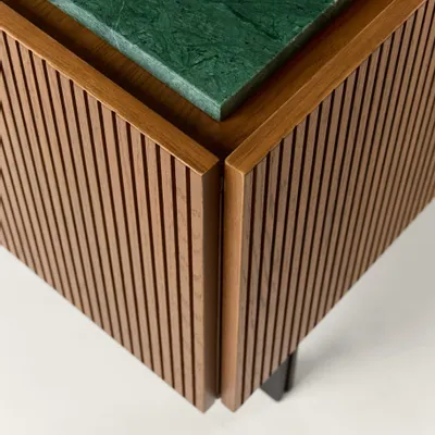 Buffets - Jacqueline Credenza Bois + Marbre + Métal - ARBORE BY CAREL WOODWORKS