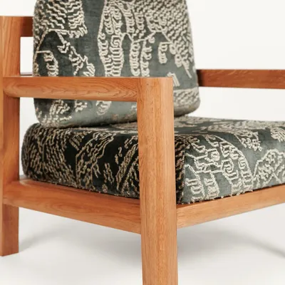Lounge chairs - IAM_Lounge  Oak + Upholstery  + Custom Fabric - ARBORE BY CAREL WOODWORKS