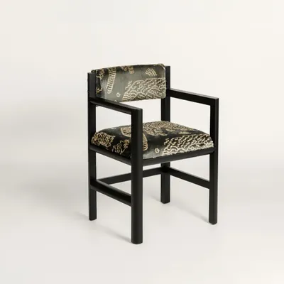Chairs - IAM_Armchair Solid Oak Frame + Upholstery Natural + Custom Fabric - ARBORE BY CAREL WOODWORKS