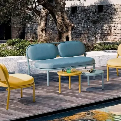 Tables de jardin - Table basse MARAMA jaune M - EZEÏS