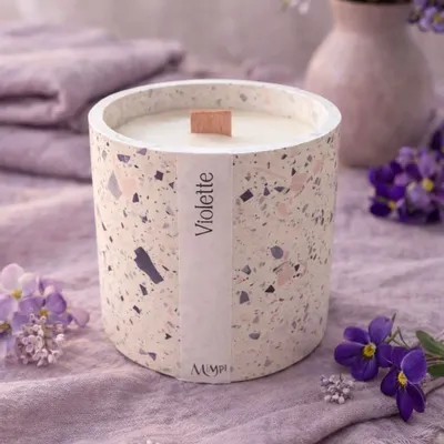 Candles - Terrazzo Candle — Violet - MIMPI