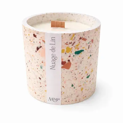 Candles - Terrazzo Candle — Linen Cloud - MIMPI