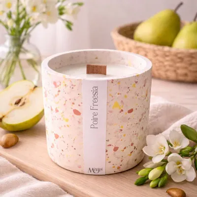 Candles - Terrazzo Candle — Freesia Pear - MIMPI