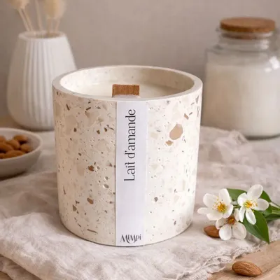 Candles - Terrazzo candle — almond milk - MIMPI