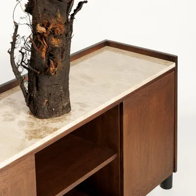 Buffets - Steekla Credenza with Marble Chêne - ARBORE BY CAREL WOODWORKS