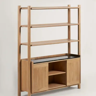 Buffets - Steekla Storage Unit w Marble Chêne - ARBORE BY CAREL WOODWORKS