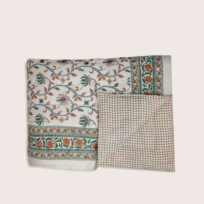 Linge de lit - Quilt DINTY Orange - JAMINI BY USHA BORA