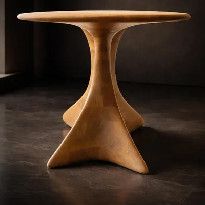 Coffee tables - Aphrodite Sculpted Table | European Oak Wood - NEXART