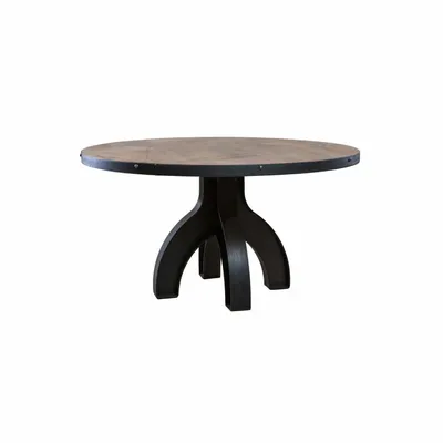 Conference tables - Industrial Solid Wood Table with Steel Base SL-018 - STURDY-LEGS