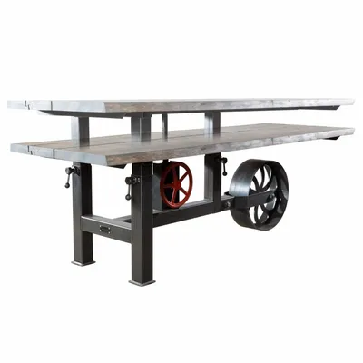 Bureaux d'entreprise - SL-035  Adjustable Wheelbarrow Industrial Table - STURDY-LEGS