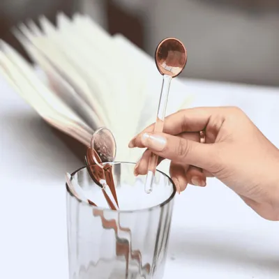 Ustensiles de cuisine - Ensemble de cuillères à mélanger en verre, 4,9 x 1 pouces (ensemble de - CASA AMAROSA