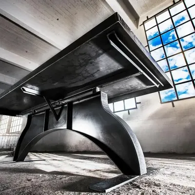 Tables de réunion - SL-008 Industrial Fixed-Height Central-Base Table - STURDY-LEGS