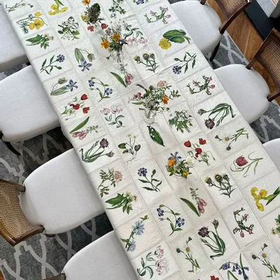 Table cloths - John Derian Collaborations - Linen Tablecloths & Napkins - SUMMERILL AND BISHOP