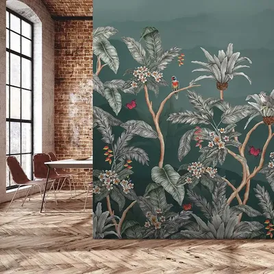 Tapisseries - Papier peint panoramique Balade Tropicale Nocturne - XL - LE PAPIERS DE NINON