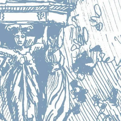 Tapestries - Panoramic wallpaper Jardin des Plantes - LE PAPIERS DE NINON