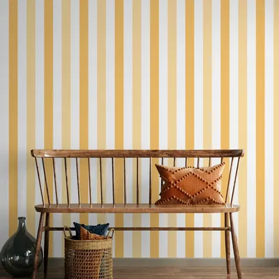 Tapisseries - Papier peint à Rayures Alternées - ocre - LE PAPIERS DE NINON