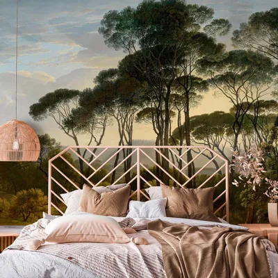 Tapestries - Ombrelli panoramic wallpaper - LE PAPIERS DE NINON