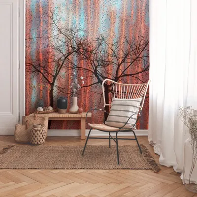 Tapestries - Ash Trees Panoramic Wallpaper - LE PAPIERS DE NINON